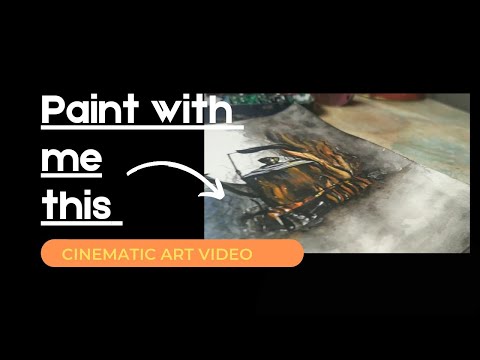 Painting a pot on fire 🔥• |Cinematic art video|•