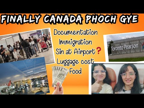 India to Canada via Germany vlog2|| How to get SIN on airport? Air canada+food, immigration