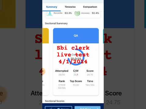 #olivboard  sbi clerk live mock score #sbiclerk #rrbclerk #practicemock #raistar