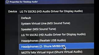 OBS Desktop Audio Source Output