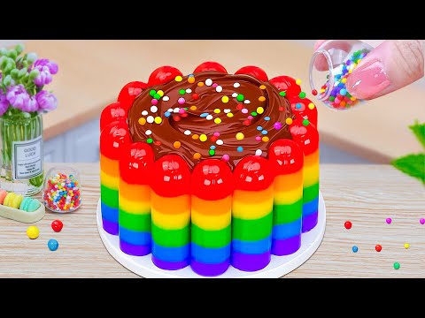 Chilling Chocolate Summer Jelly Cake 🌊 The Best Mini Rainbow Cake Recipes 🎈 Cake In Wonderland