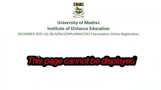 Madras University| Distance Education | How to dwnld exam fee receipt  | #madrasuniversity #examfees
