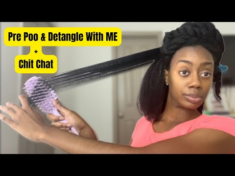 Pre Poo My Natural Hair With Me + Chit Chat ( I have an Addiction 😔)