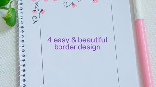 4 easy and beautiful border design | assignment front page design 