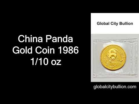 China Panda Gold Coin 1986 1/10 oz