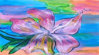 Acrilic Painting  🎨 O R H I D 🎨| How to Draw | Magic Paintings