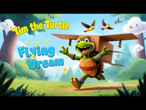Tim the 🐢Turtle— ☁️ Flying Dream | Inspiring Nursery Rhyme About Imagination for Kids