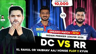 DC vs RR Dream11 Prediction | DC vs RR Today Match Prediction | IPL 2026 Match 62