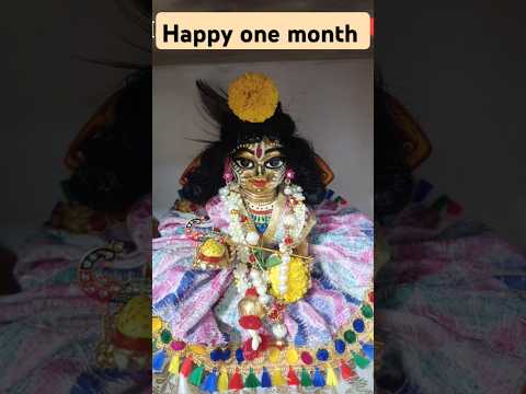 Happy One Month to our LADDU ji 🥰🎈#harekrishna#radheradhe#laddugopal#gopalpuja#sweet#subscribe#child