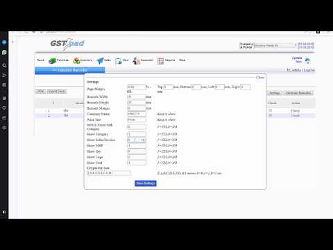 Generate Barcode with GSTpad billing software