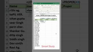 Lower, Upper and Proper Function in Excel #exceltrick #excelworld #microsoftoffice #exceltips #excel