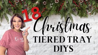 *18* Christmas Tiered Tray DIYs/Easy and Cheap/ /Rustic/ShabbyChic/Cottagecore/Farmhouse