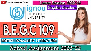 BEGC 109 Solved Assignment 2022-23 | English Medium | Handwritten Solved Assignment 2022-23 | IGNOU