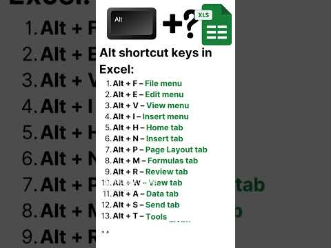 🚀 Master Excel Like a Pro with These ALT Shortcut Keys! ⚡