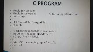 C program for text conversion