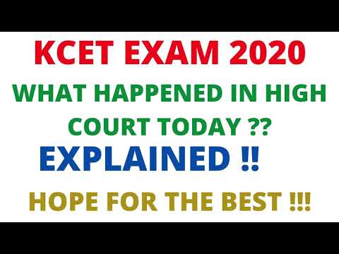 KCET updates | kcet exam 2020 | what happened in high court today ?