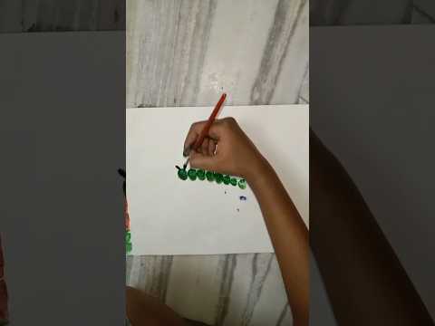 Easy caterpillar drawing with finger tip...#shorts #viral #trending #drawings