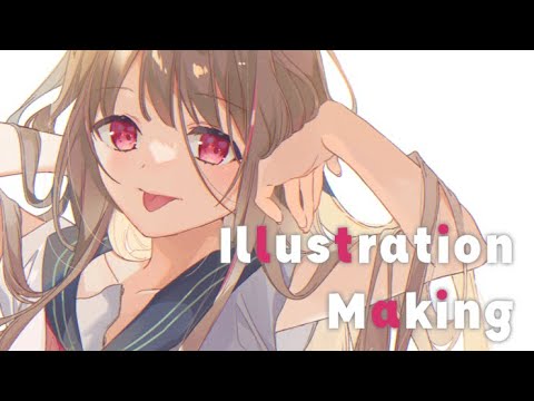 髪 - illustration making -【CLIPSTUDIO】