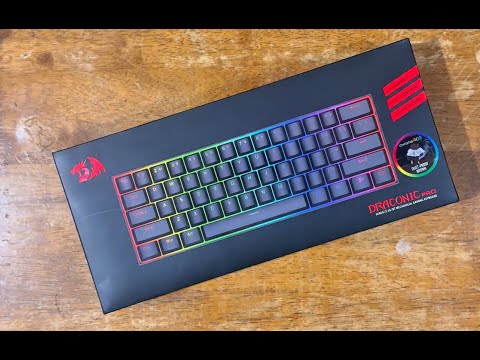 Redragon K530 Pro Brown Switch 60% Wireless RGB Mechanical Keyboard Unboxing