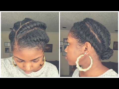 FLAT TWIST PROTECTIVE STYLE ON NATURAL HAIR | SUPER FAST & EASY PROTECTIVE STYLE