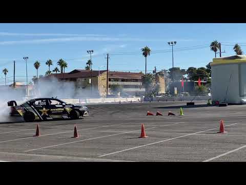 Tanner Foust SEMA 2021 V8 VW Passat drift laps at Optima batteries ultimate street car