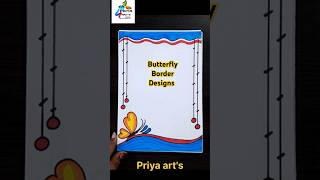 Butterfly Border Design/border design for project/project work designs/Border Design/Assignment #art