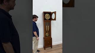 Art Deco Antique Walnut Tall Case Grandfather Clock, Becker #antique #clock