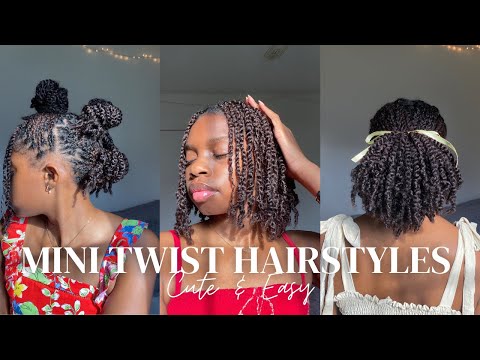 Mini Twist Hairstyles On Natural Hair| Cute and Easy| Callmelexi