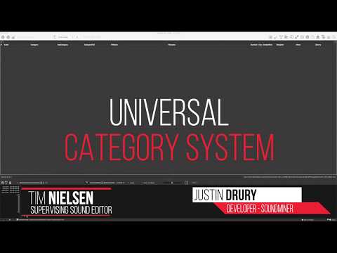 Universal Sound Effects Category System