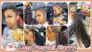 🙏How To: Extend Ponytail On 4C Natural Hair | 100% Virgin Hair Review |Skunk Stripe Red Ft.#ulahair