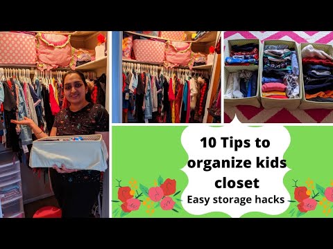 HOW TO ORGANIZE KIDS CLOSET ? / INDIAN KIDS WARDROBE ORGANIZATION | DIY Ideas | [MOM ON THE GO]