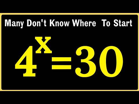 Solve 4^x = 30 | Exponential Equation Explained