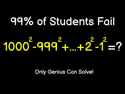 USA Math Olympiad Problem: 1000²−999²+…+2²−1² Simplified!