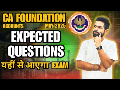 Expected Questions CA Foundation Accounts May'25 | CA Foundation by iWision