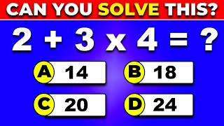 Can You Ace This Ultimate Math Quiz? 🔢30 Tricky Math Questions ➖✖️➗ Challenge 3