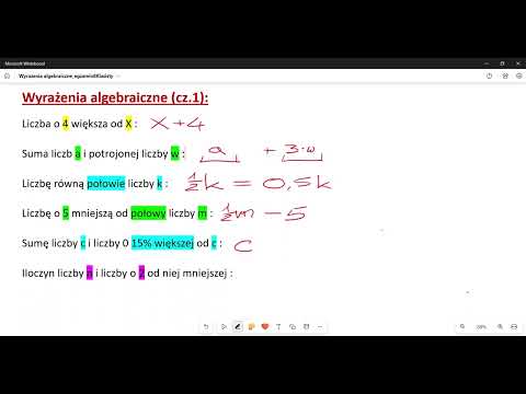 Wyrażenia algebraiczne część 1 (Matematyka przed egzaminem 8-klasisty)