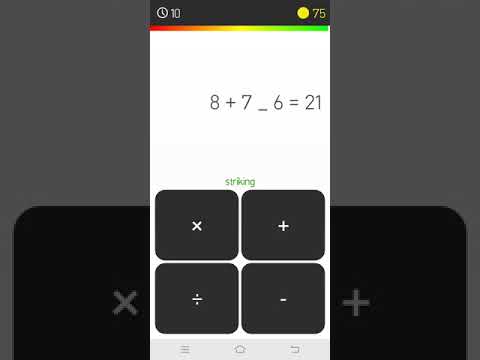 Tricky Maths - missing signs game
