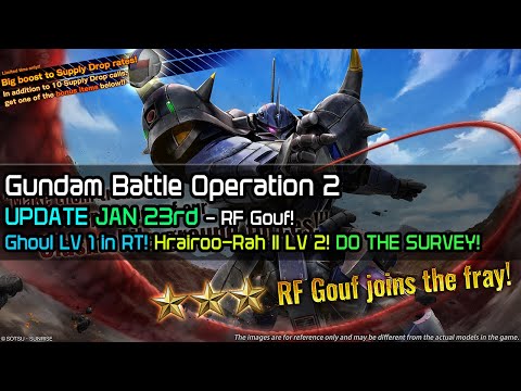 Gundam Battle Operation 2 UPDATE 1/25 - RF Gouf! DO THE SURVEY!!