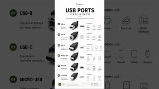 USB Ports Explained 🔌 #usb #technology #gadgets #tech #electronics