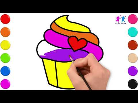 🎨 How to Draw & Color a Cake 🎂| Fun & Easy Art Tutorial for Kids!