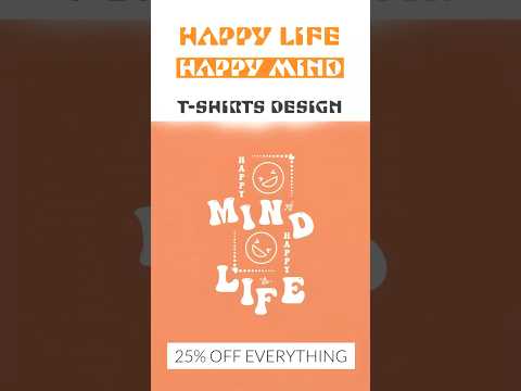 Happy Life, Happy Mind | T-Shirts Design #shorts #happylife #happymind