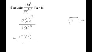 Evaluate a Rational Expression for a Given Value of X