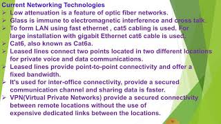 Current Networking Technologies