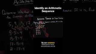 Identify an Arithmetic Sequence | Find the Common Difference