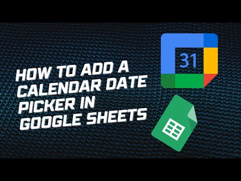 How to add a calendar date picker in Google sheets - Easy! (2025)