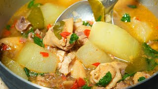 แกงอ่อมไก่ใส่ฟัก สูตรนี้ไม่ต้องใส่น้ำปลาร้าอร่อยนัวไม่แพ้กัน Winter melon recipe