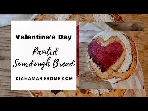 Painted Sourdough Bread w/ Natural Food Coloring for Valentine's Day