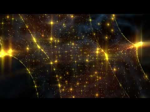 Golden Space Waves║ 4K Motion Background 3D Effect