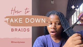 Taking down my braids finally!