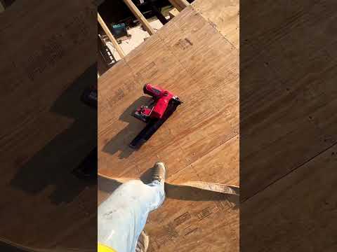 Shipping container home. Roof sheathing.